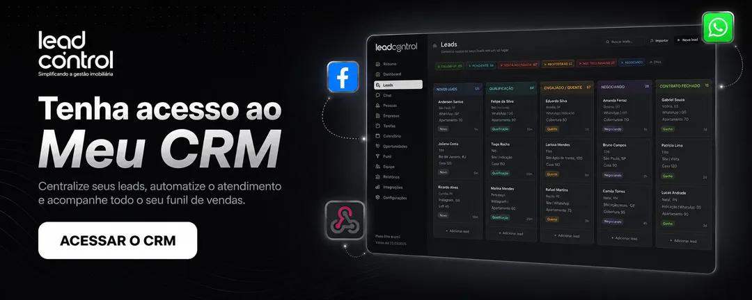 Lead Control - Acesse meu CRM para gestão imobiliária